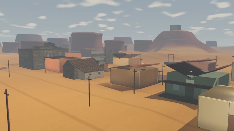 Dustville, the frontier town of Cowdude: Open World